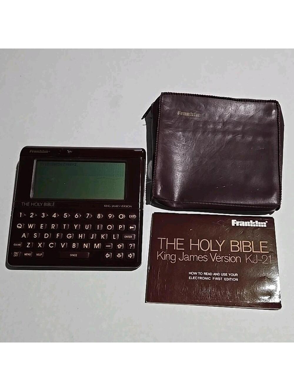 Franklin Electronic Holy Bible King James Version KJ-21 1989 First Edition